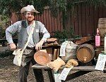 Prospector with gold-panning equipment