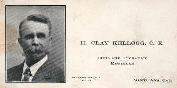 Business card - H. Clay Kellogg, Civil and Hydraulic Engineer